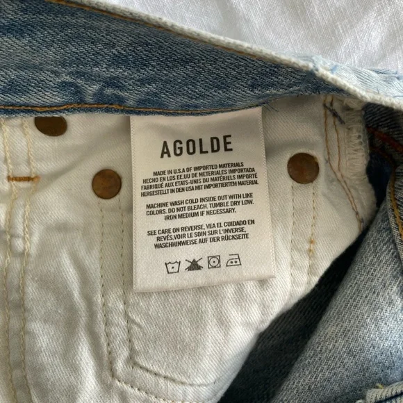 Agolde Riley High Rise Straight Crop Jeans in Shatter - Picture 7 of 8